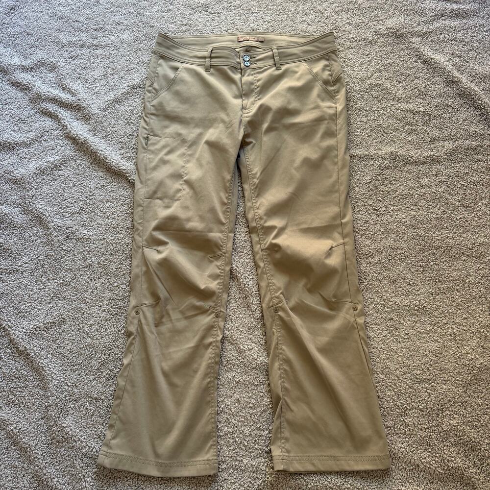 Prana Women’s Outdoors Roll Up Hiking Pants Tan Beige Sz 14